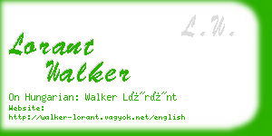 lorant walker business card